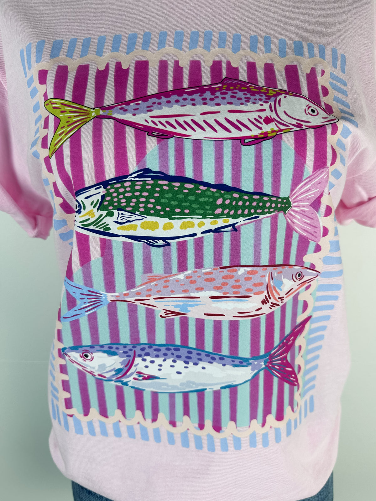 Fish Tee in Pink