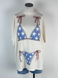 USA Bikini Tee in Natural