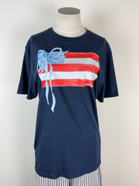 Flag Tee in Navy