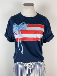 Flag Tee in Navy