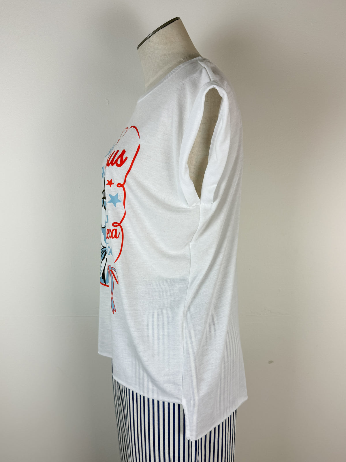 She Loves Jesus Muscle Tee in White