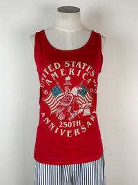 America's 250th Anniversary Tank in Red