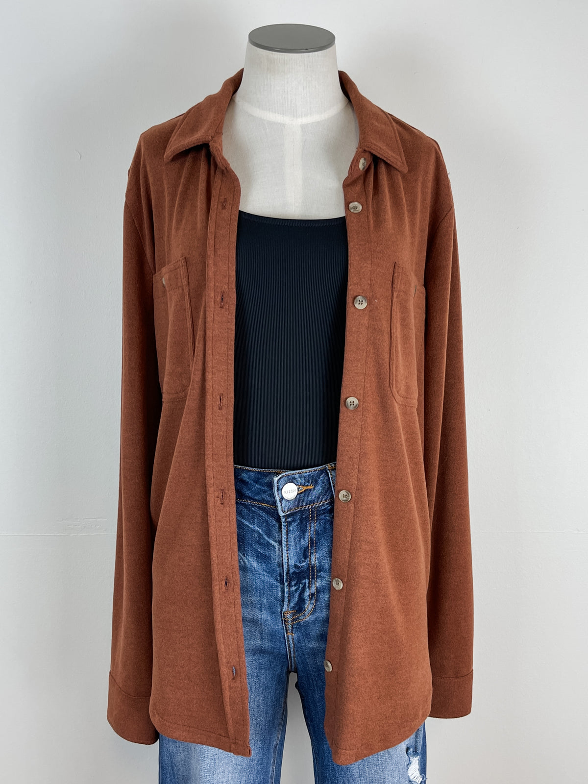 Thread & Supply Lewis Shirt in Heather Cognac