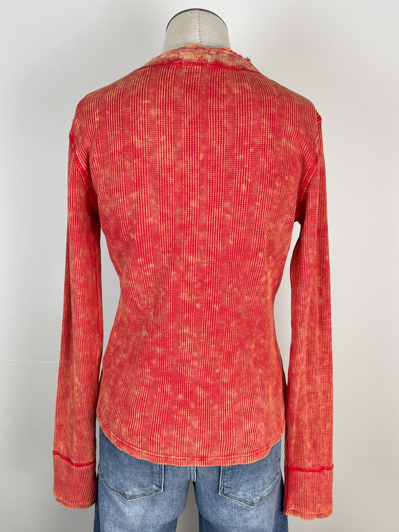 Kira Thermal Henley in Tomato