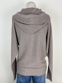 Amelia Mini Waffle Hoodie in Mocha