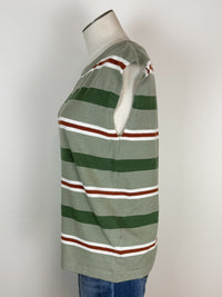 Sophia Striped Sweater Tank in Sage