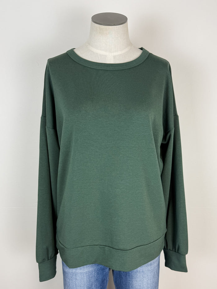 Addy Long Sleeve Top in Green