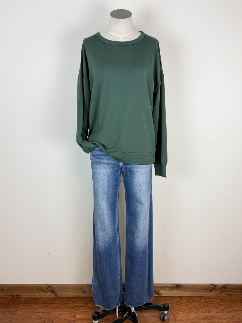 Addy Long Sleeve Top in Green