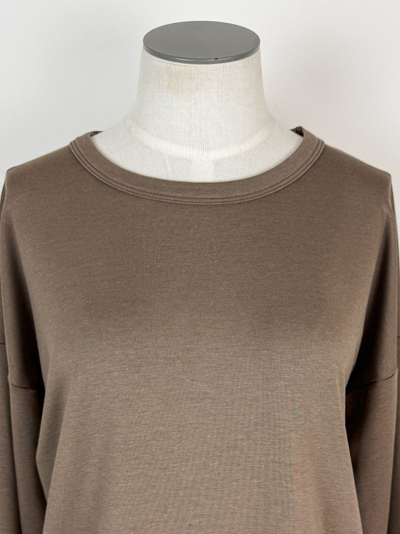 Addy Long Sleeve Top in Brown
