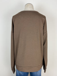 Addy Long Sleeve Top in Brown