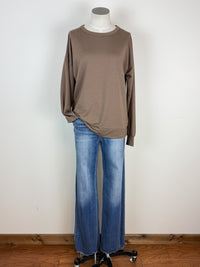 Addy Long Sleeve Top in Brown