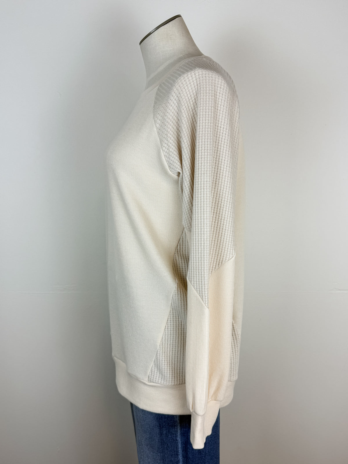 Charlotte Long Sleeve Knit Top in Cream