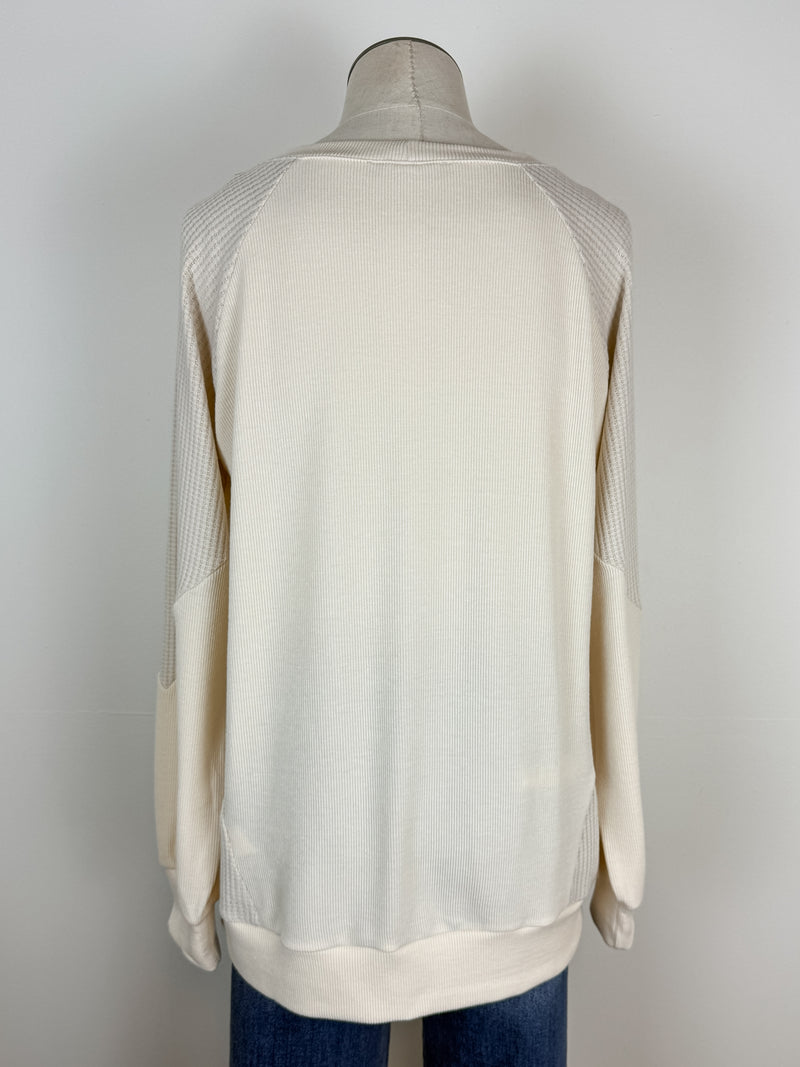 Charlotte Long Sleeve Knit Top in Cream