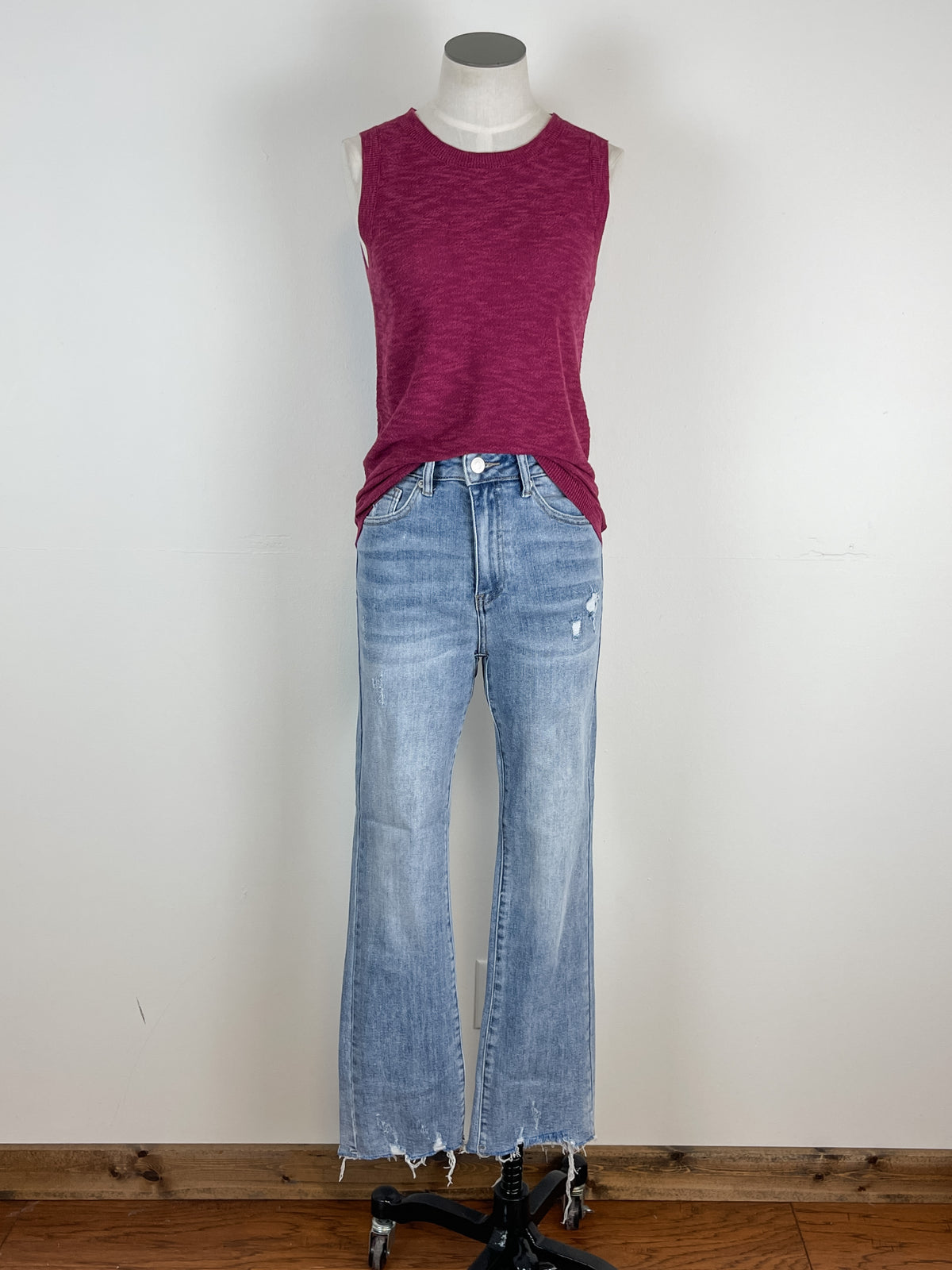 Jessa Knit Tank in Berry