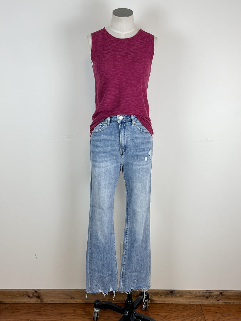Jessa Knit Tank in Berry