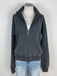 Celia Zip Up Jacket in Charcoal