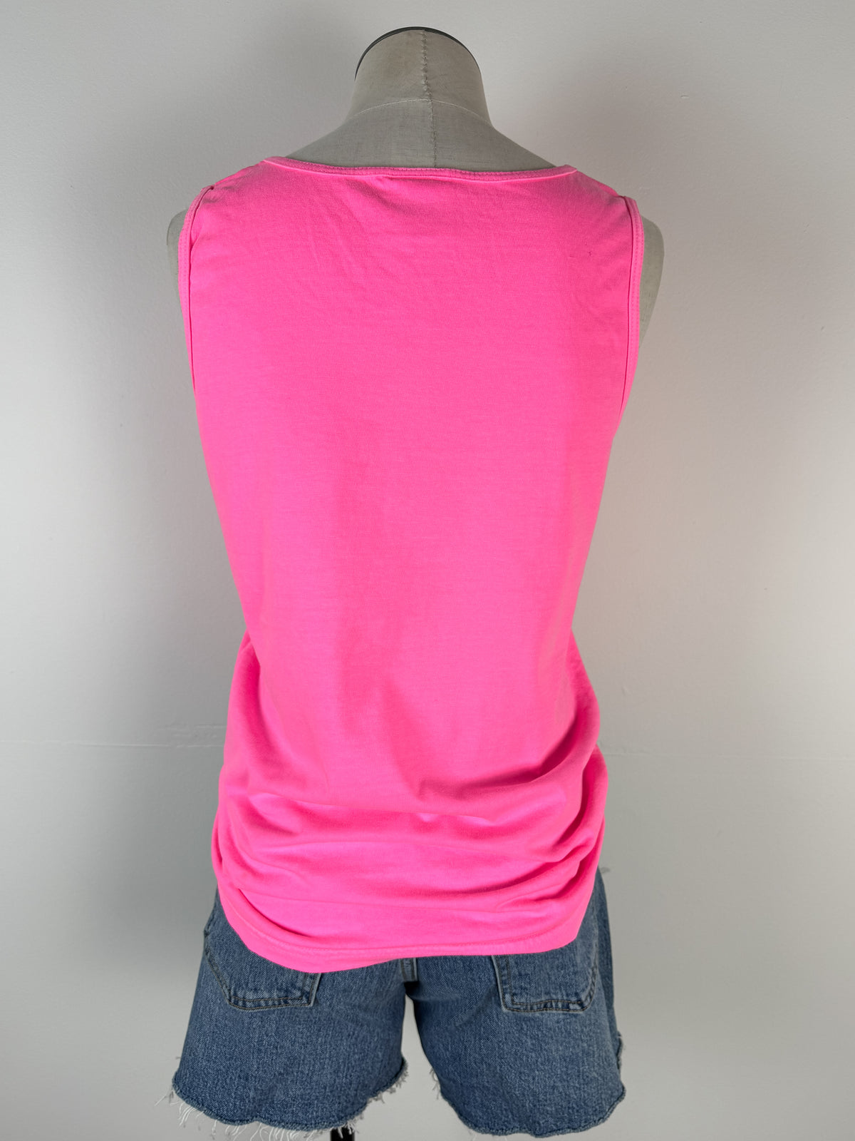 Boys with Boats Tank in Neon Pink