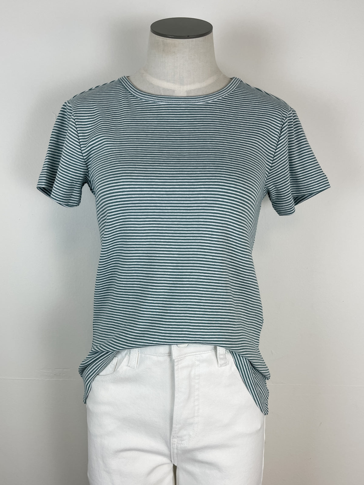 Thread & Supply Lexi Tee in Turquoise Stripe