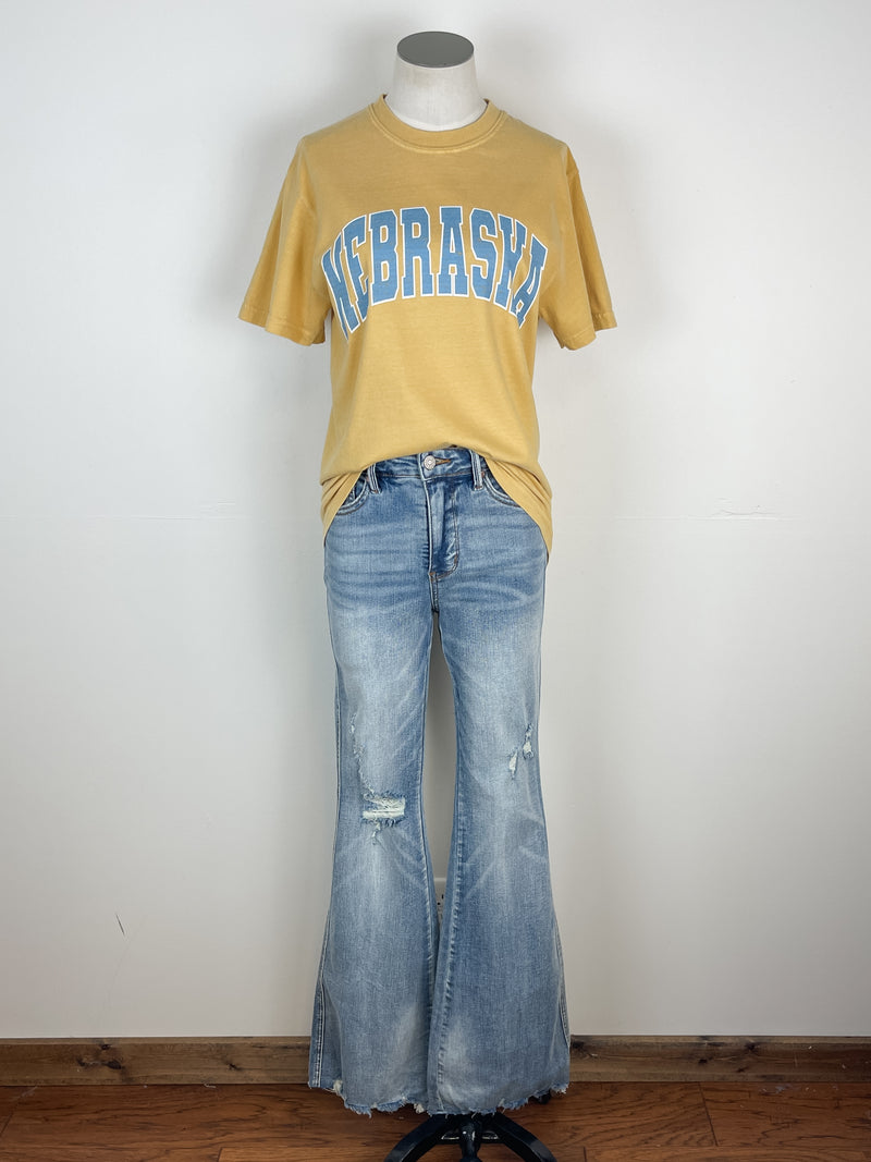 Nebraska Tee in Mustard