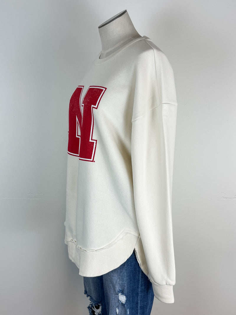 Joey N Crew Neck Pullover in Ivory