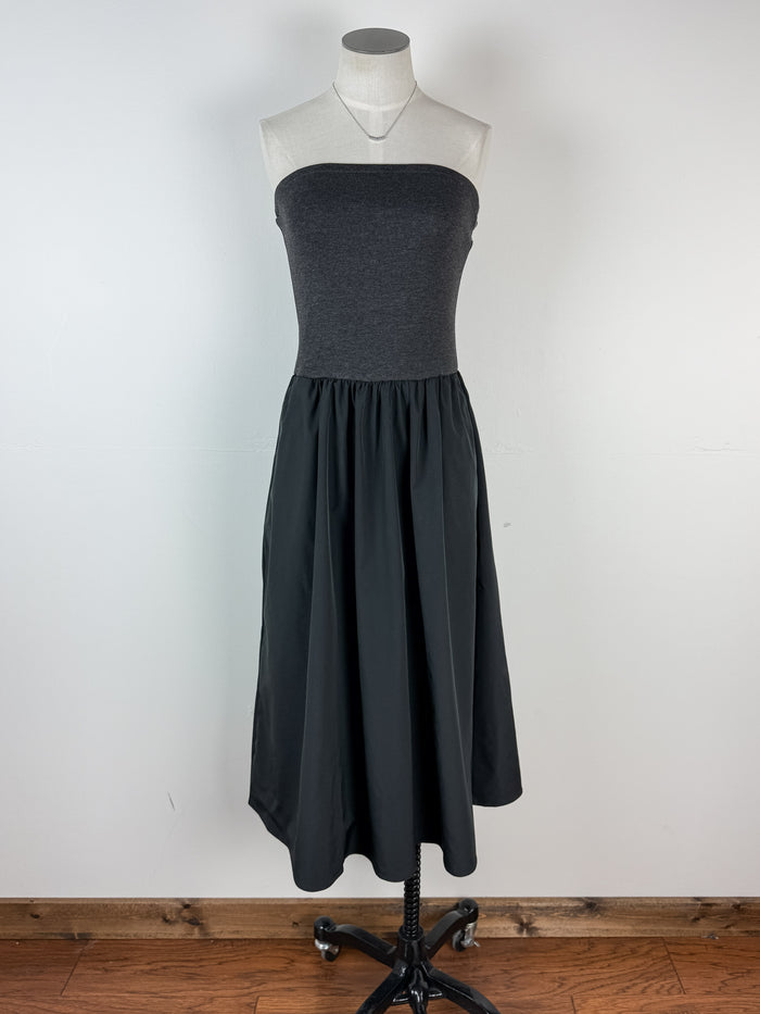 Ruby Strapless Maxi in Charcoal