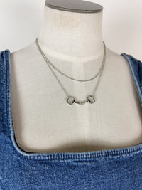 Layered Double Horsebit Necklace