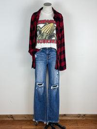 Classic Plaid Button Down in Red/Black