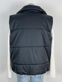 Alice Asymmetrical Puffer Vest in Black