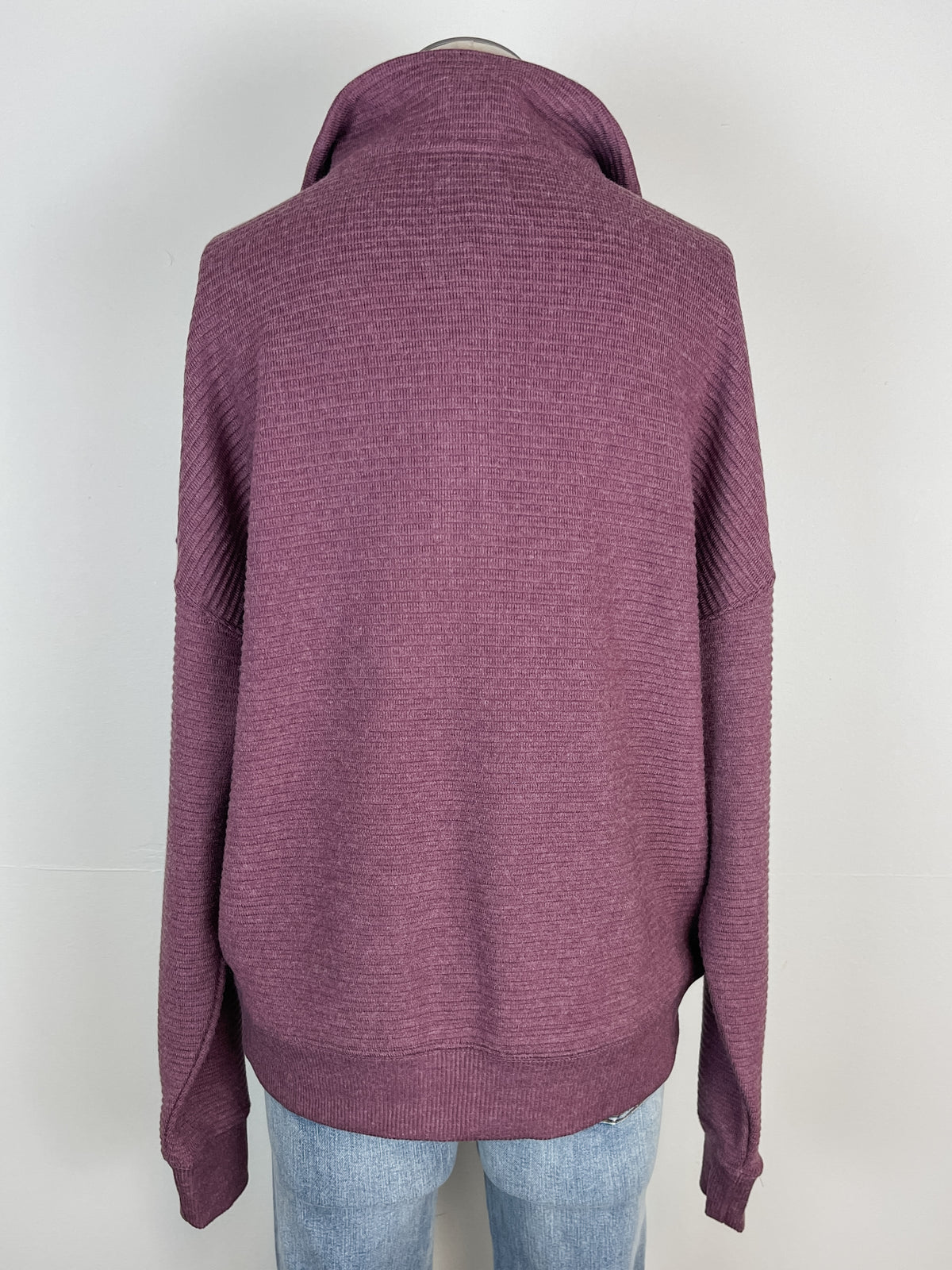 Thread & Supply Merrick Sweater in Eggplant Heather