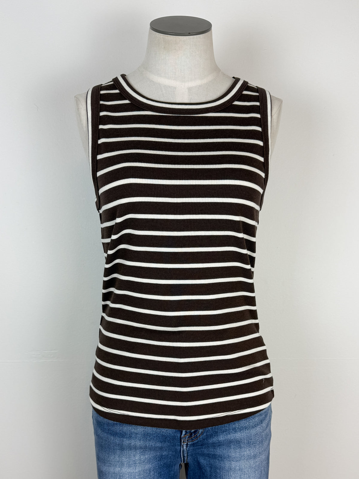 Thread & Supply Edlin Tank in Coffee/Off White