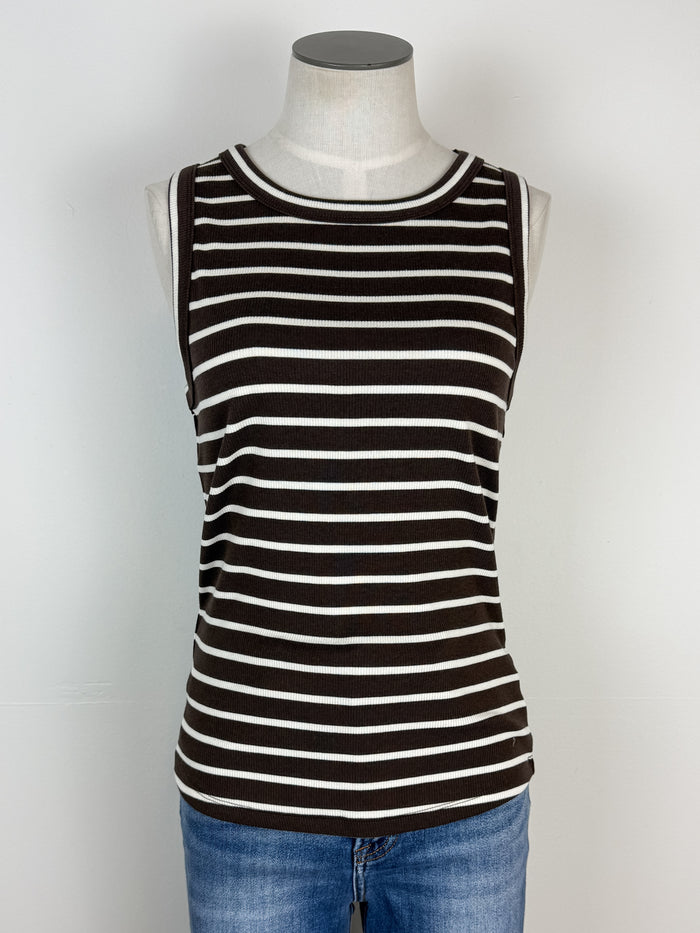 Thread & Supply Edlin Tank in Coffee/Off White