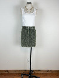 Corduroy Skirt in Olive