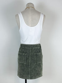 Corduroy Skirt in Olive