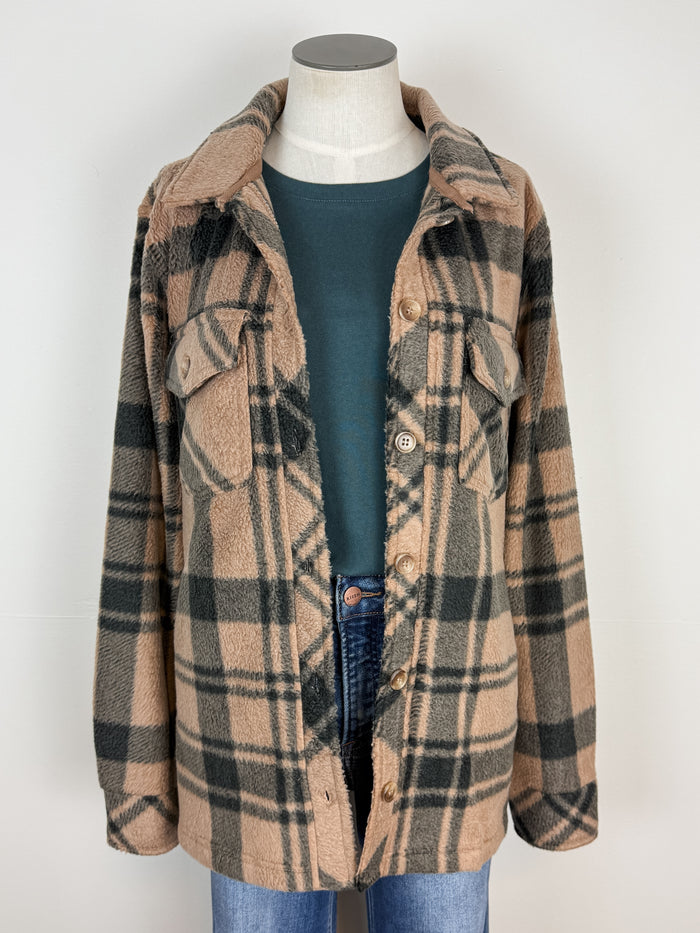 Thread & Supply Santa Fe Jacket in Pecan Black Plaid