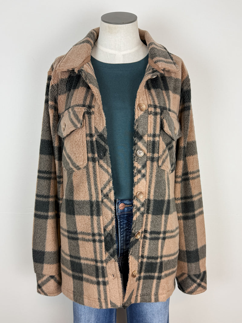 Thread & Supply Santa Fe Jacket in Pecan Black Plaid