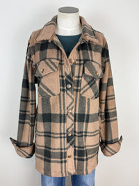 Thread & Supply Santa Fe Jacket in Pecan Black Plaid