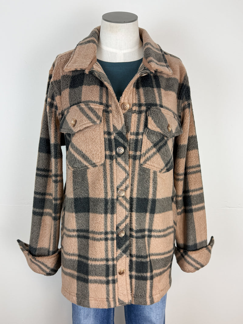 Thread & Supply Santa Fe Jacket in Pecan Black Plaid