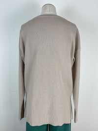 Hazel Mini Waffle Crew in Taupe