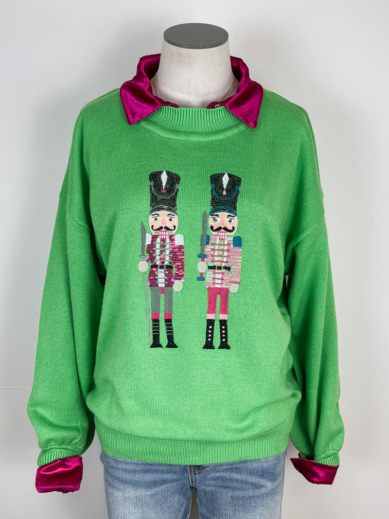 Nutcracker Christmas Sweater in Green