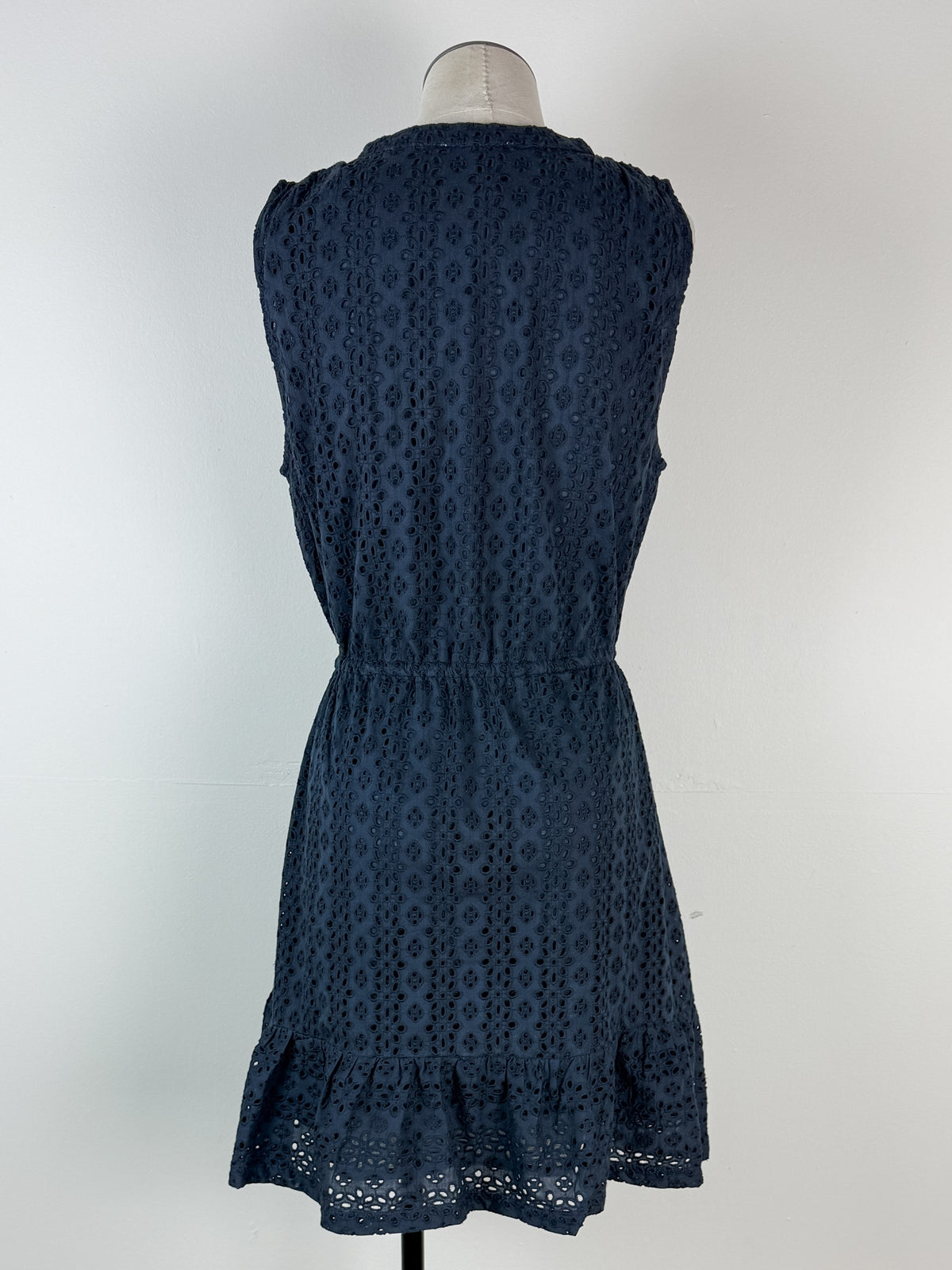 Mira Eyelet Dress in Navy