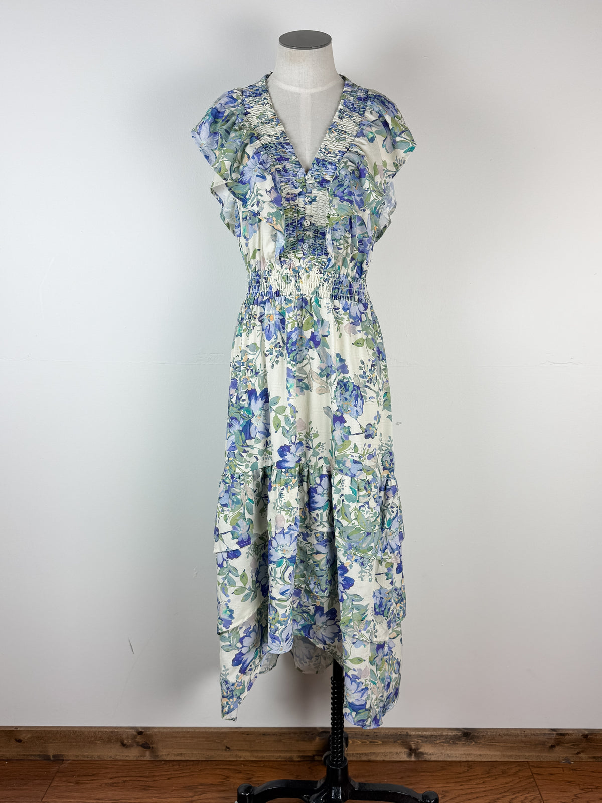 Tessa Dress in Cream/Dusty Lilac