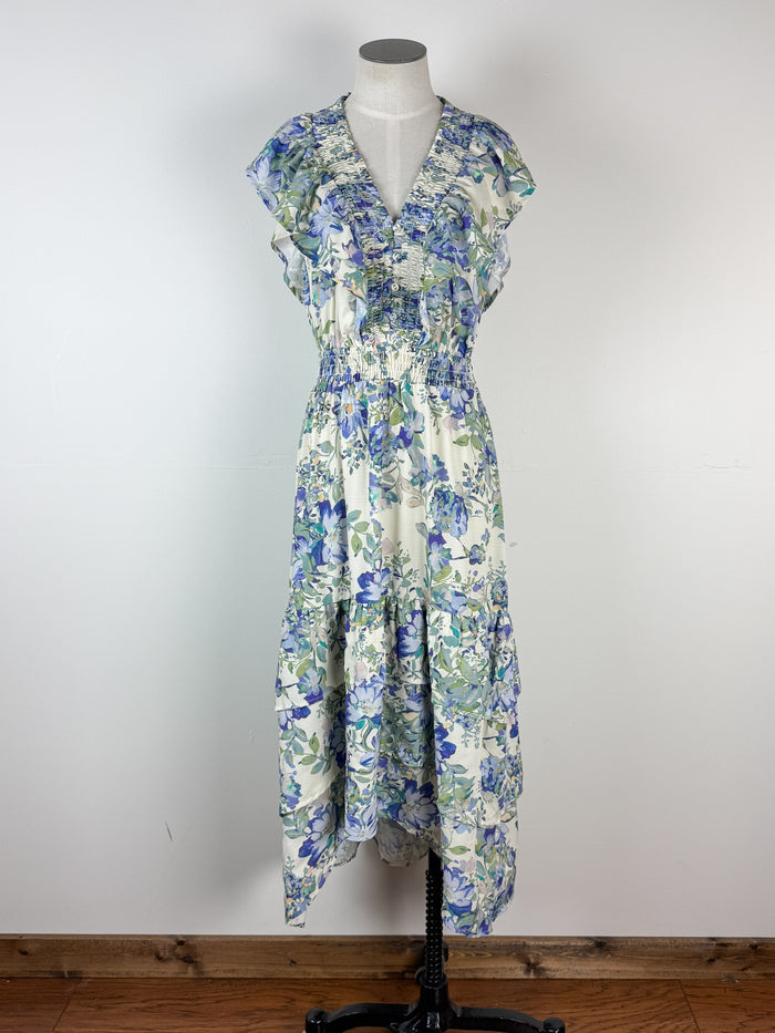 Tessa Dress in Cream/Dusty Lilac