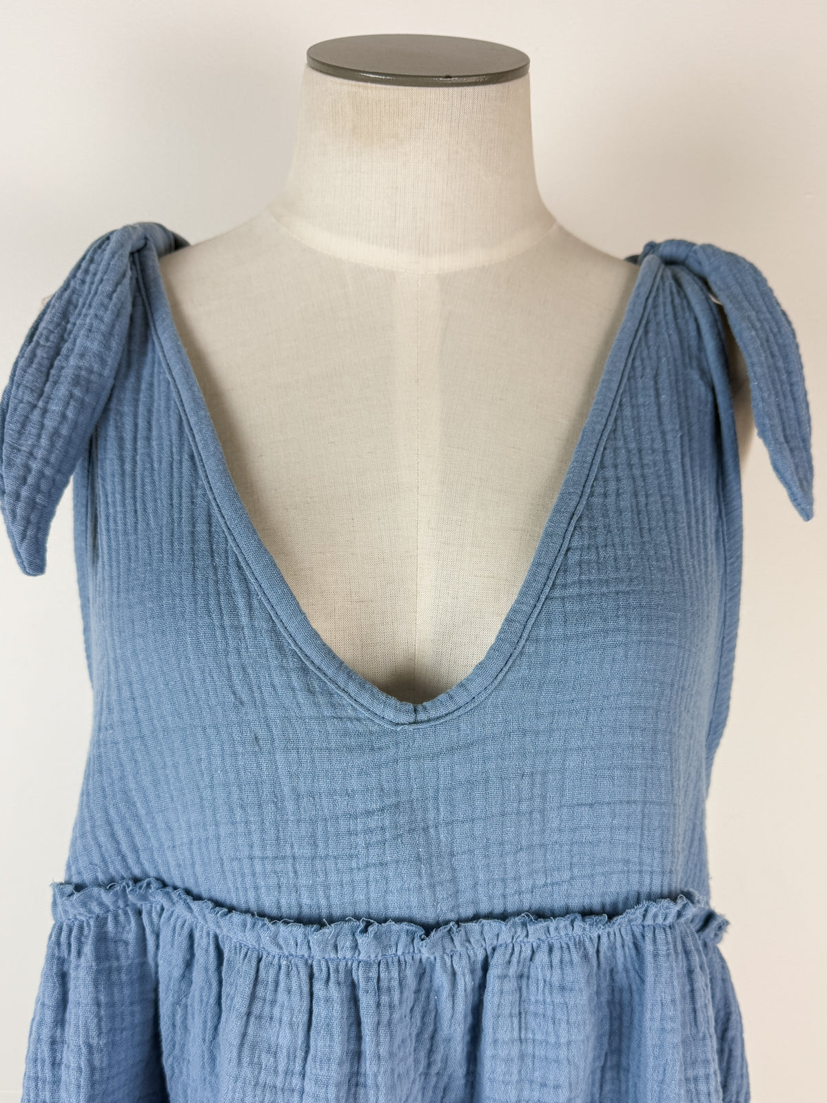 Thea Tie Shoulder Tank in Sky