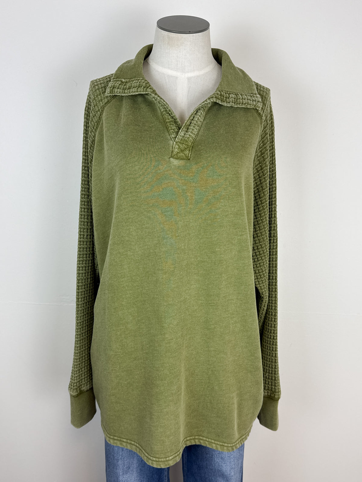 Laura Waffle Knit Pullover