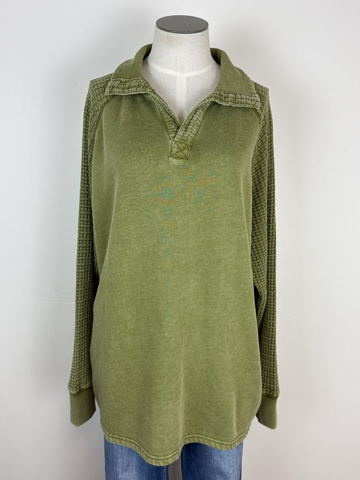 Laura Waffle Knit Pullover