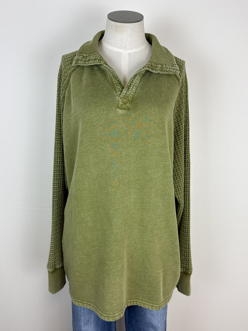Laura Waffle Knit Pullover