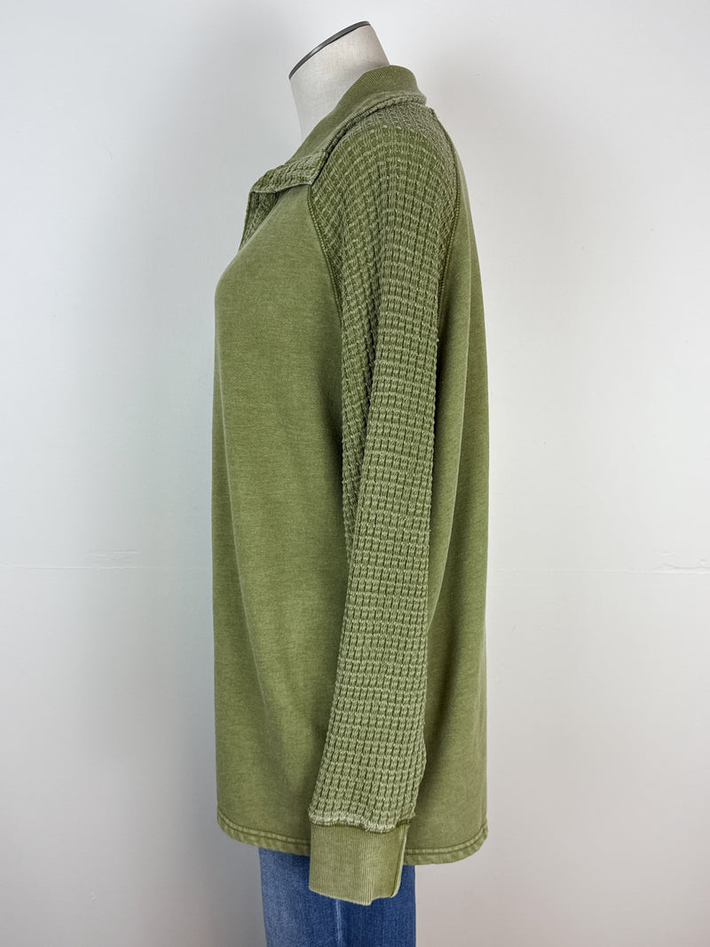 Laura Waffle Knit Pullover