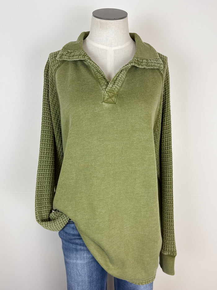 Laura Waffle Knit Pullover