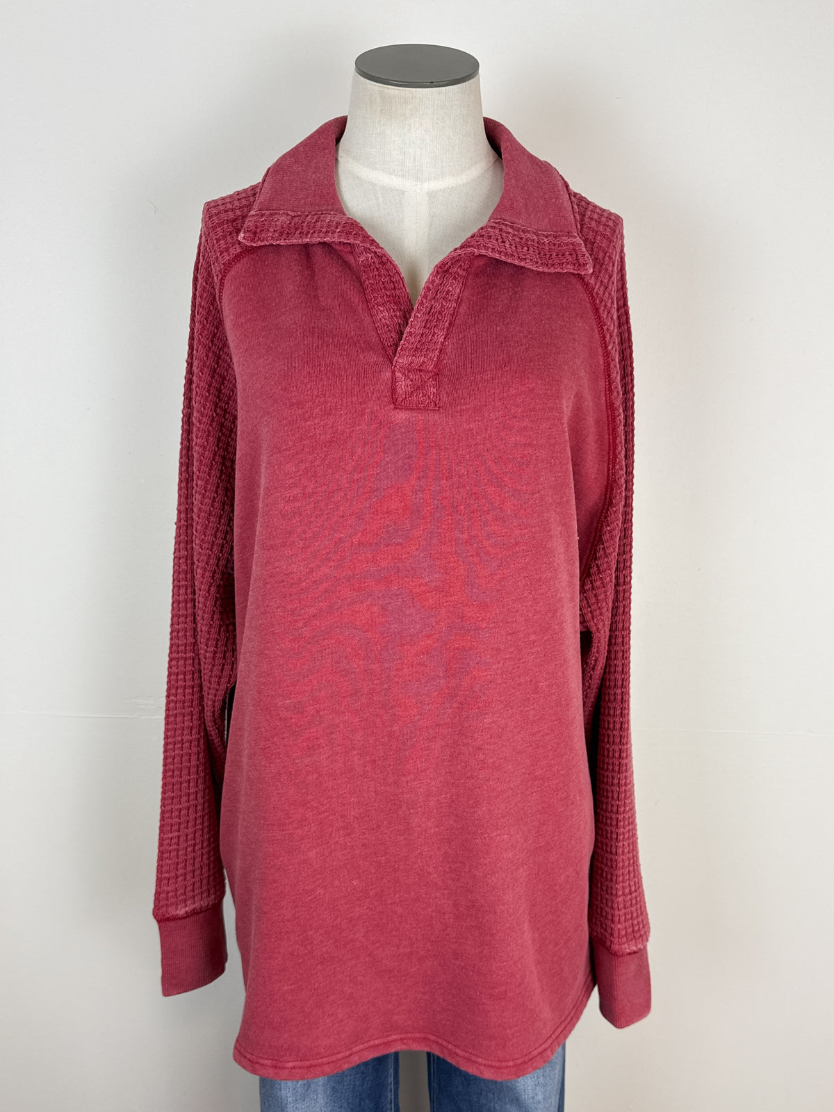 Laura Waffle Knit Pullover