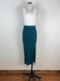 Briar Midi Sweater Skirt in Peacock